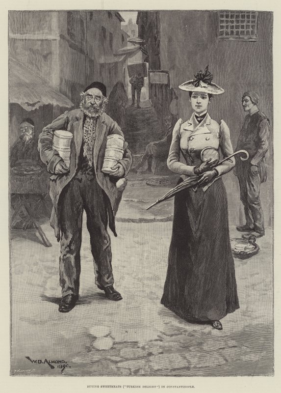 Kupowanie słodyczy (tureckiej rozkoszy) w Konstantynopolu autorstwa William Douglas Almond