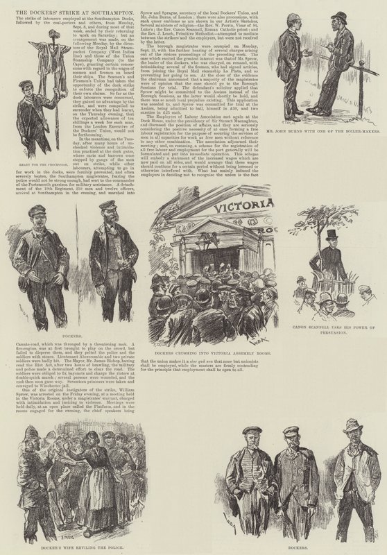 Strajk dokerów w Southampton autorstwa William Douglas Almond