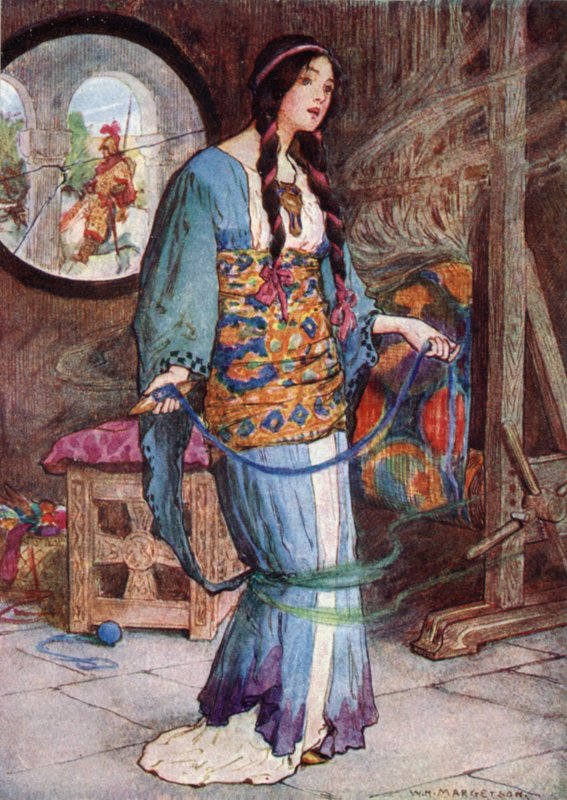 Pani Shalott autorstwa after William Henry Margetson