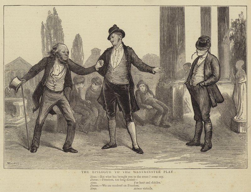 Epilog do sztuki Westminster autorstwa William III Bromley