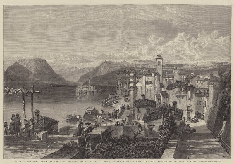 Widok na Isola Bella, nad Lago Maggiore, Włochy autorstwa William Leighton Leitch