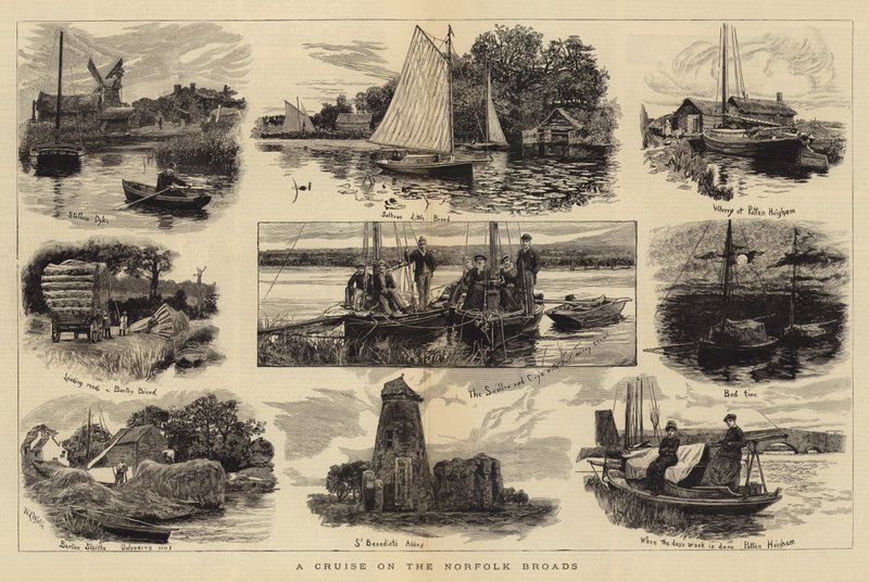 Rejs po Norfolk Broads autorstwa William Lionel Wyllie