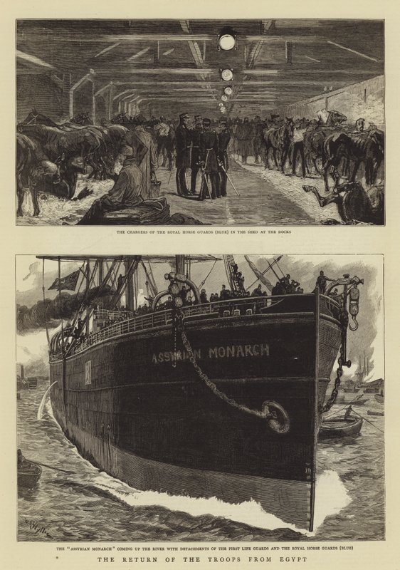 Powrót wojsk z Egiptu autorstwa William Lionel Wyllie