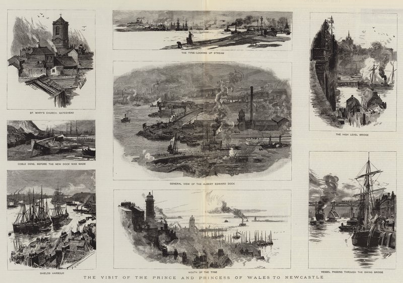 Wizyta księcia i księżnej Walii w Newcastle autorstwa William Lionel Wyllie
