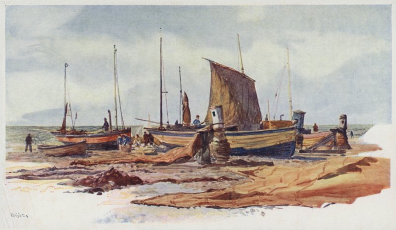 Brighton Beach Boats autorstwa William Lionel Wyllie