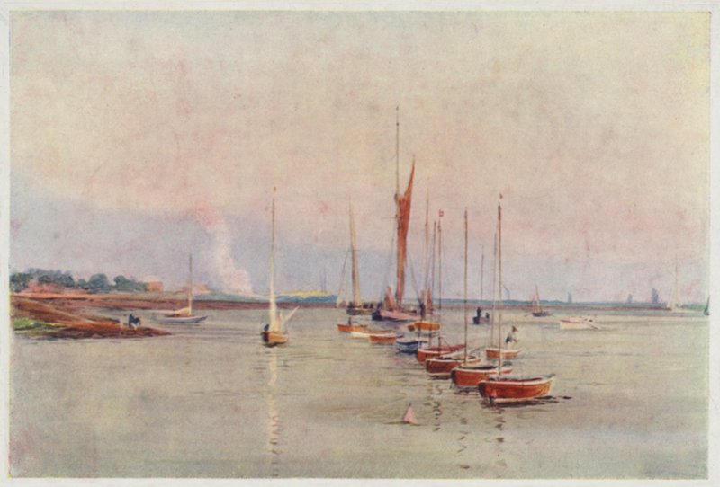 Kittiwakes na kotwicowisku autorstwa William Lionel Wyllie