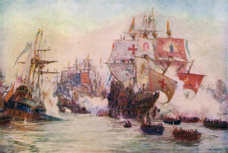 Hiszpańska Armada, 1588 autorstwa William Lionel Wyllie