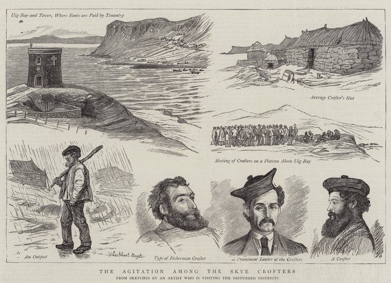 Agitacja wśród Skye Crofters autorstwa William Lockhart Bogle