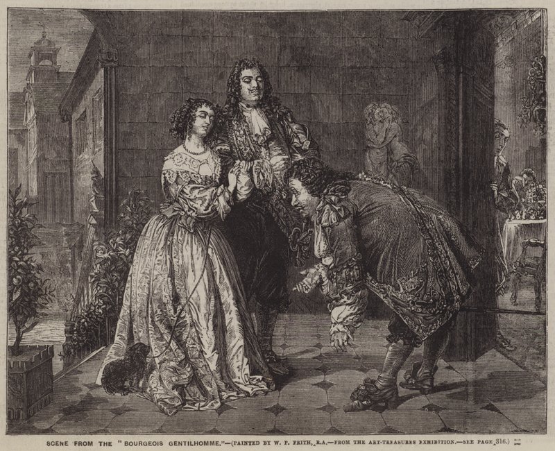 Scena z mieszczańskiego Gentilhomme autorstwa William Powell Frith