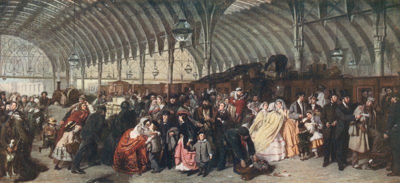 Dworzec kolejowy, 1862 autorstwa William Powell Frith