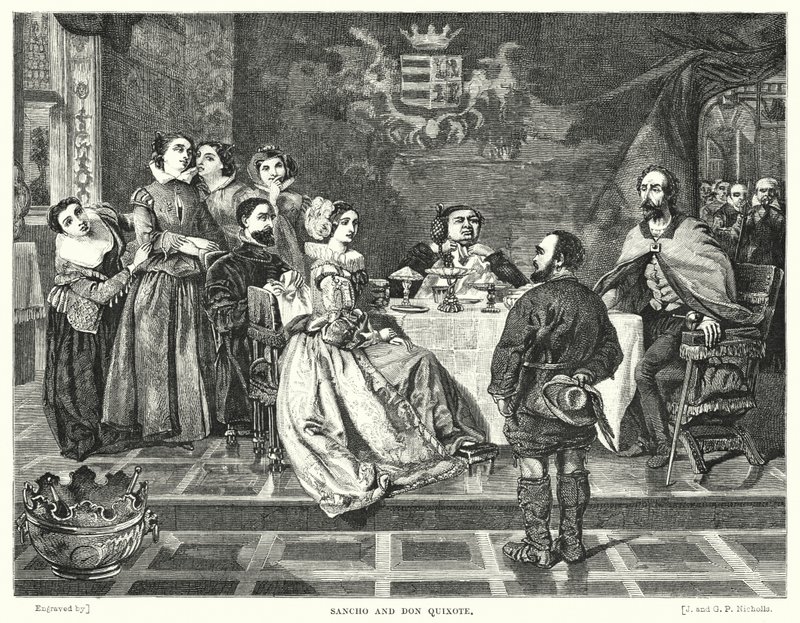Sancho i Don Kichot autorstwa William Powell after Frith