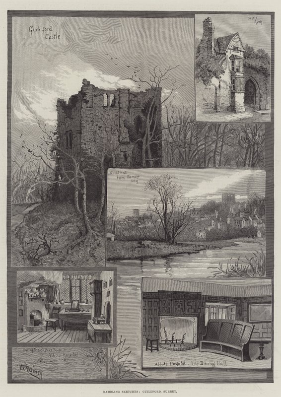 Wędrujące szkice, Guildford, Surrey autorstwa William Rainey