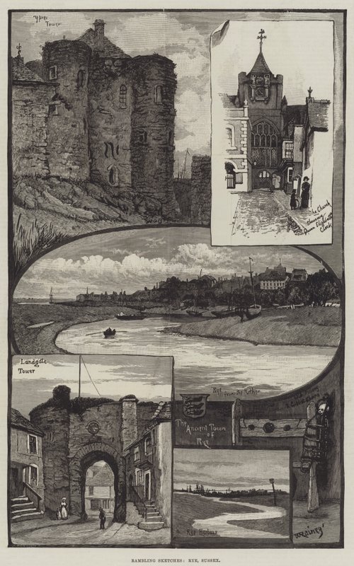 Rambling Sketches, Rye, Sussex autorstwa William Rainey