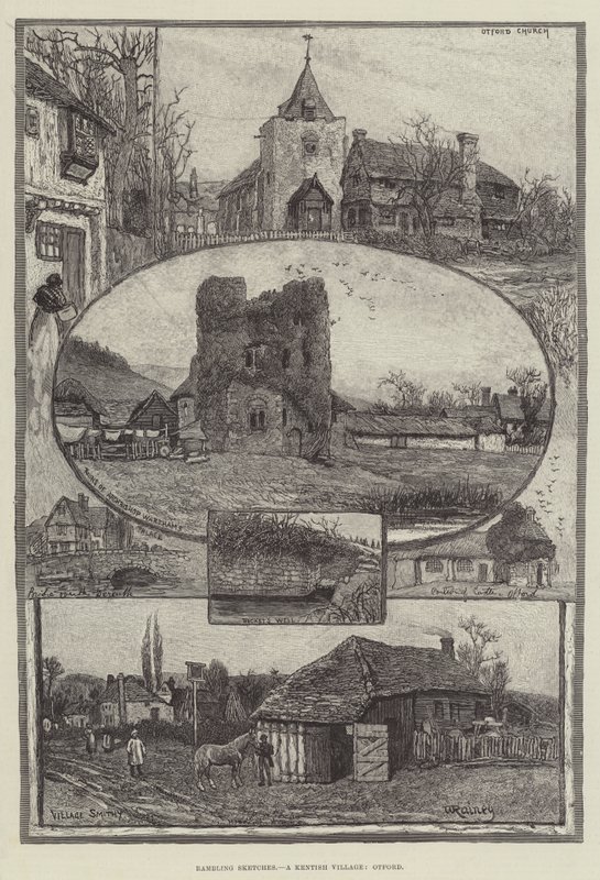 Rambling Sketches, a Kentish Village, Otford autorstwa William Rainey