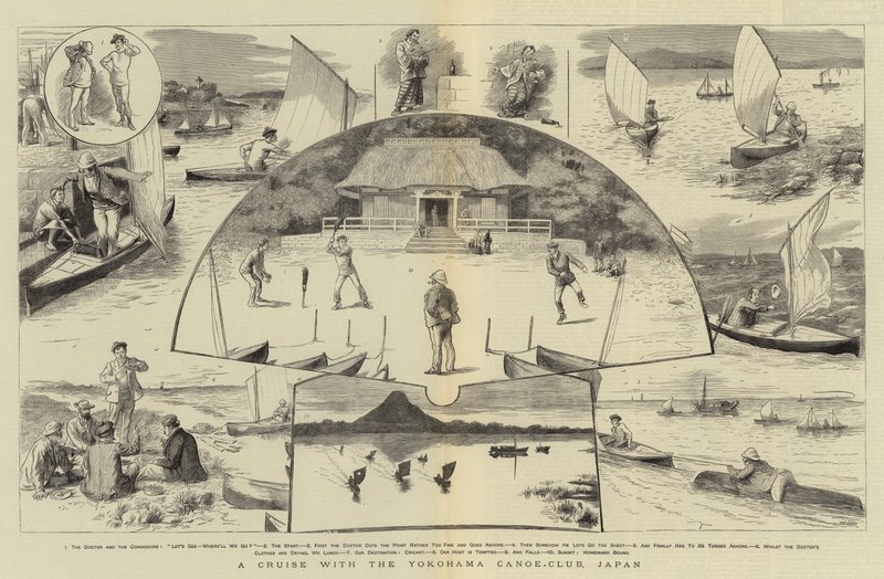 Rejs z Yokohama Canoe-Club, Japonia autorstwa William Ralston