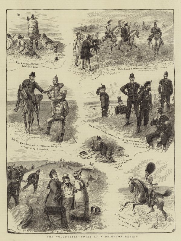 Wolontariusze, notatki z przeglądu w Brighton autorstwa William Ralston