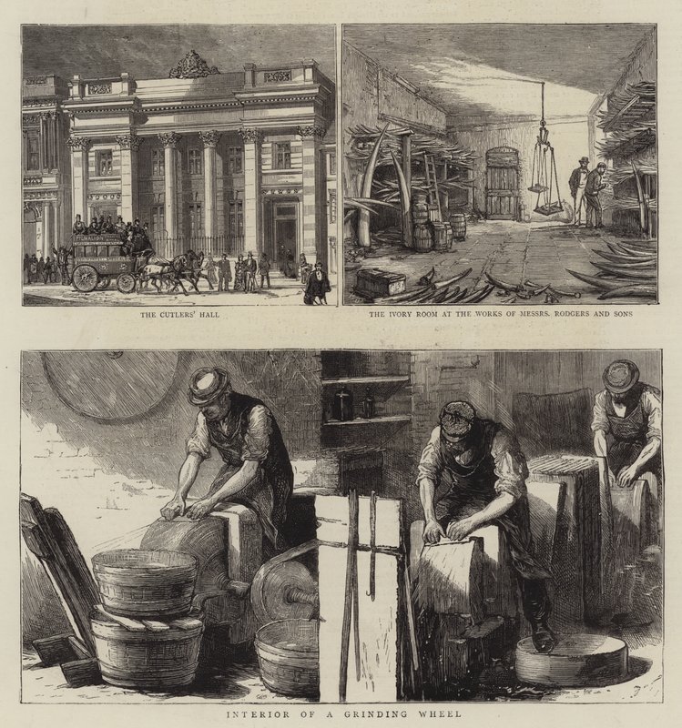 Budynki i przemysł Sheffield autorstwa William Small