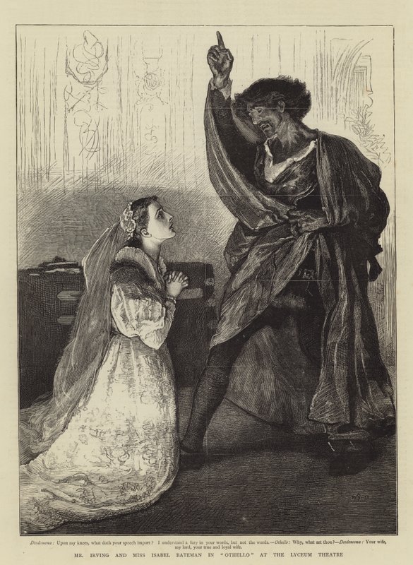 Pan Irving i panna Isabel Bateman w Otellu w Lyceum Theatre autorstwa William Small