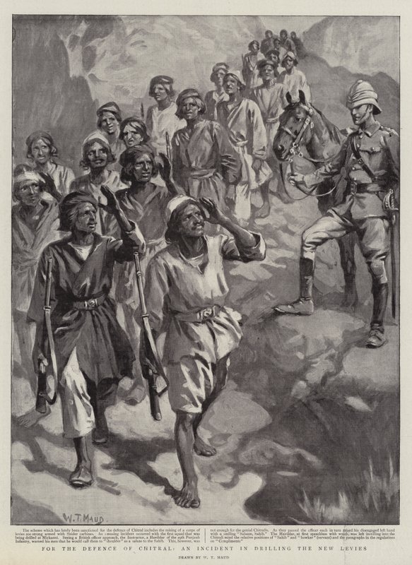 W obronie Chitral, incydent w wierceniu nowych opłat autorstwa William T. Maud