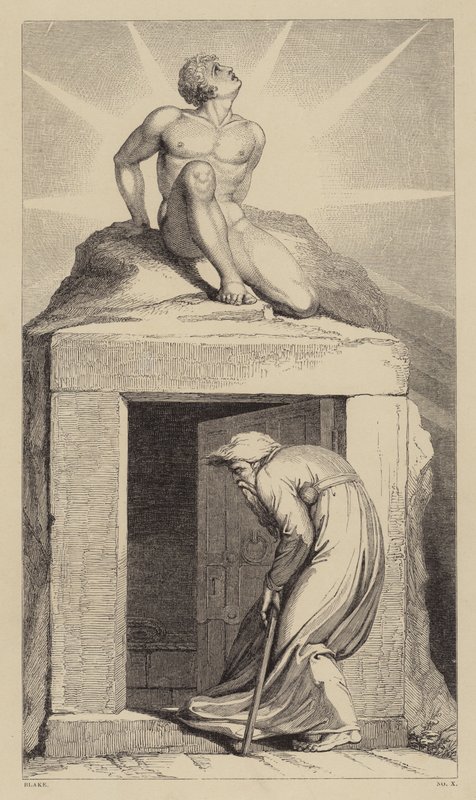 Drzwi śmierci, ilustracja do wiersza Roberta Blaira The Grave autorstwa William after Blake