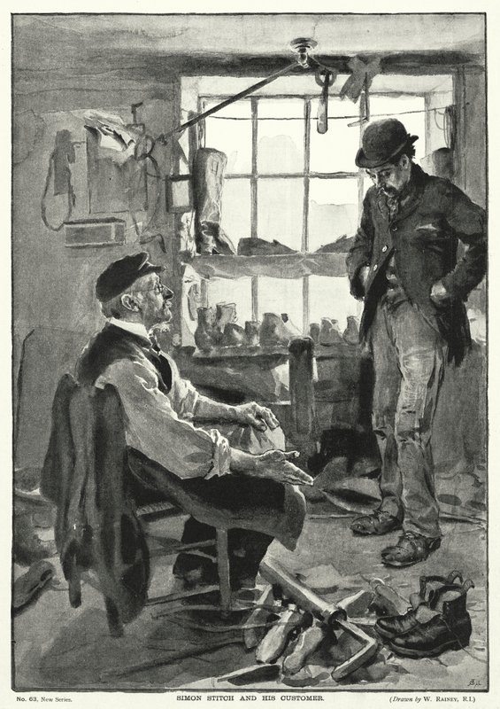 Simon Stitch i jego klient autorstwa William after Rainey