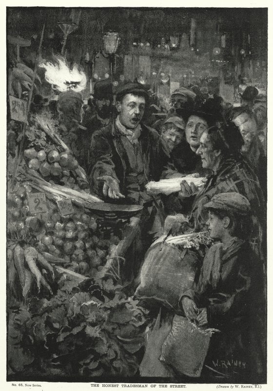 Uczciwy kupiec ulicy autorstwa William after Rainey