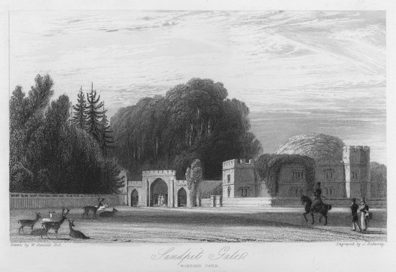 Sandpit Gate, Windsor Park (grawerowanie) autorstwa William (after) Daniell