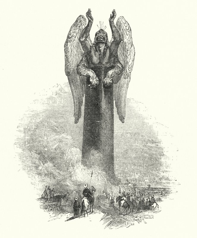 „Efreet w filarze (rycina) autorstwa William (after) Harvey