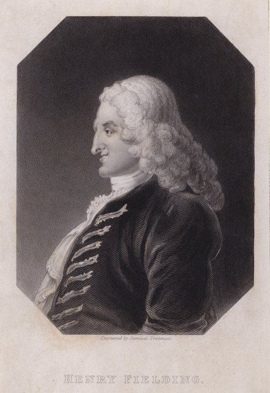 Henry Fielding , angielski powieściopisarz i dramaturg (grafika) autorstwa William (after) Hogarth