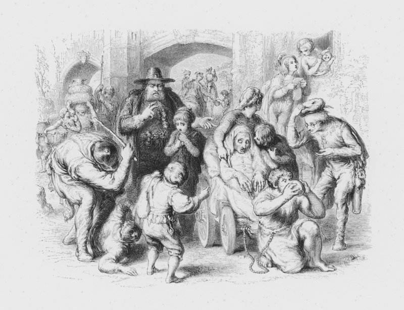 Szekspir, scena całego świata (rycina) autorstwa William (after) Mulready