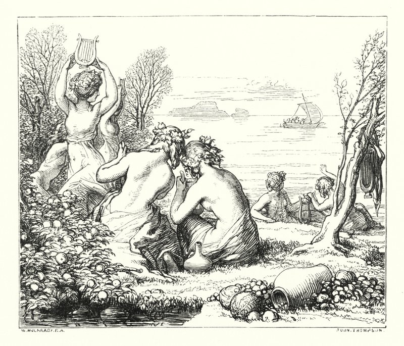 Morskie Wróżki (rycina) autorstwa William (after) Mulready