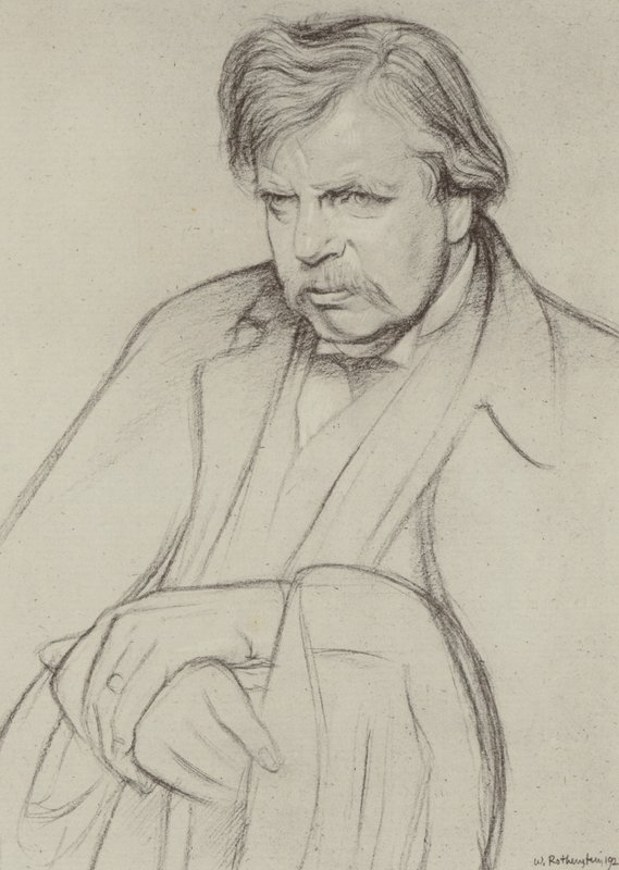 G K Chesterton (lito) autorstwa William (after) Rothenstein