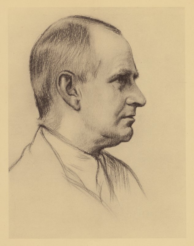 Portret profesora A.S. Eddingtona (litografia) autorstwa William (after) Rothenstein
