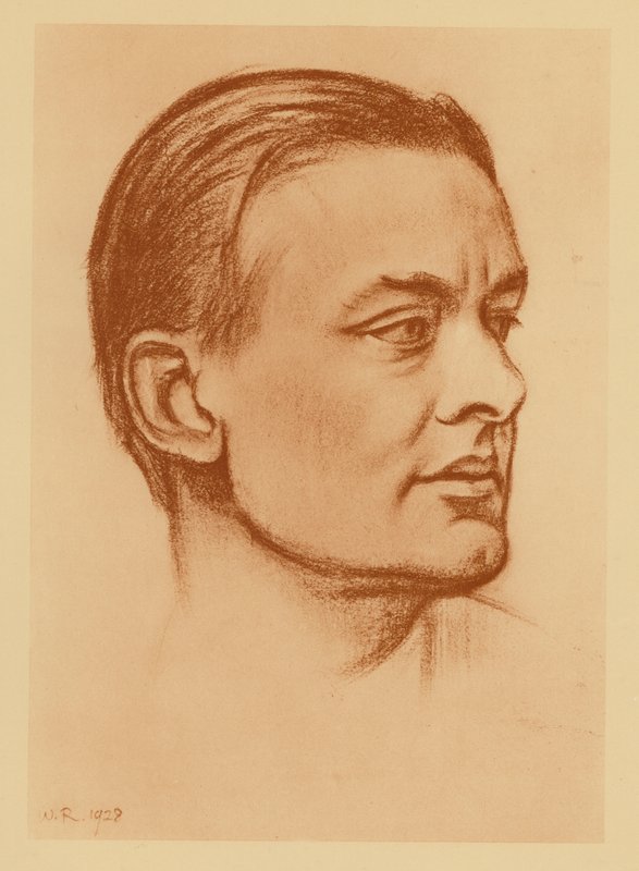 Portret T.S. Eliota (litografia) autorstwa William (after) Rothenstein
