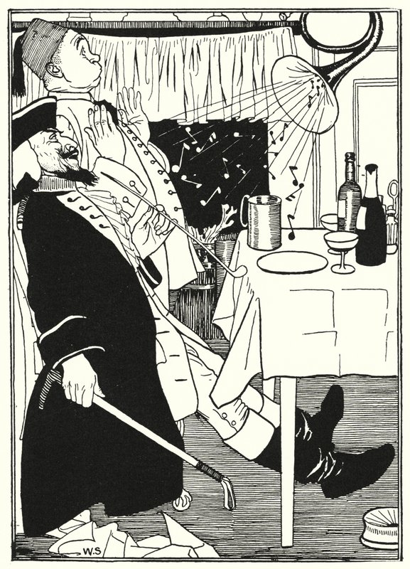 Ilustracja do Przygód Barona Munchausena (rycina) autorstwa William (after) Strang