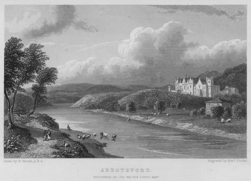 Abbotsford, Rezydencja Sir Waltera Scotta, Baroneta (grafika) autorstwa William (after) Westall