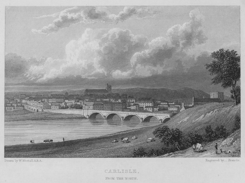 Carlisle, z północy (rycina) autorstwa William (after) Westall