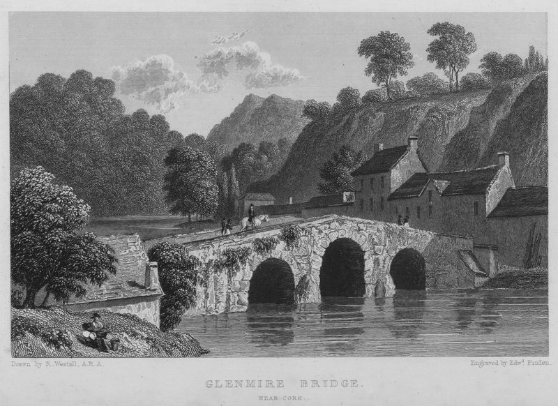 Glenmire Bridge, niedaleko Cork (rycina) autorstwa William (after) Westall