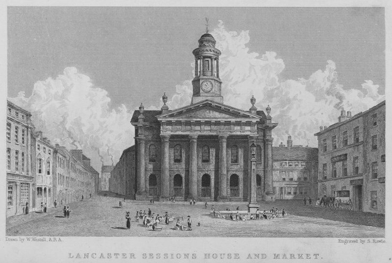 Lancaster Sessions House and Market (grawerowanie) autorstwa William (after) Westall
