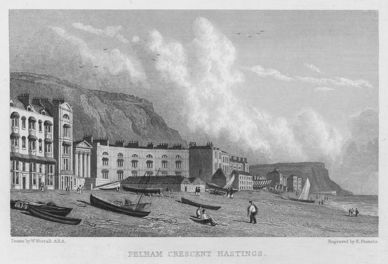 Pelham Crescent, Hastings (grawerowanie) autorstwa William (after) Westall