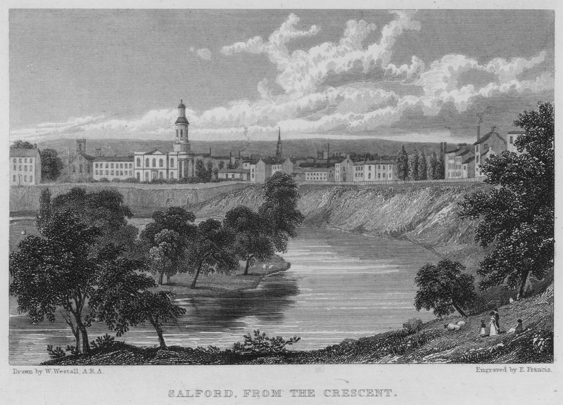Salford, z półksiężyca (grawerowanie) autorstwa William (after) Westall