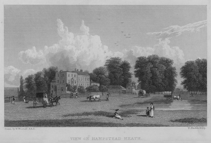 Widok na Hampstead Heath (grafika) autorstwa William (after) Westall