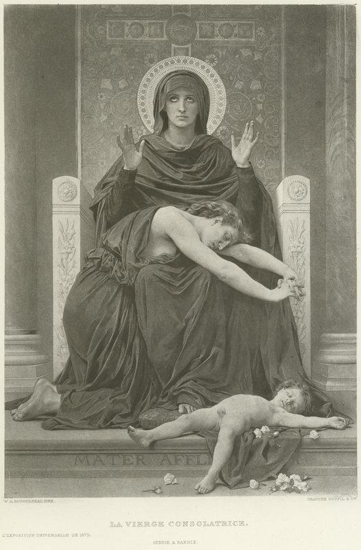Pocieszająca Dziewica (rycina) autorstwa William Adolphe Bouguereau