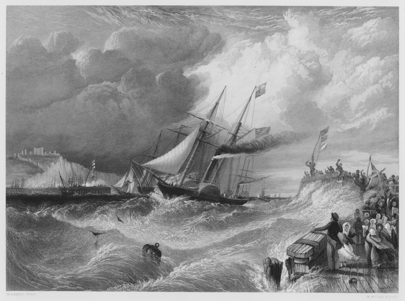 Dover, Lądowanie księcia Alberta, ze zdjęcia w Królewskiej Kolekcji (rycina) autorstwa William Adolphus Knell