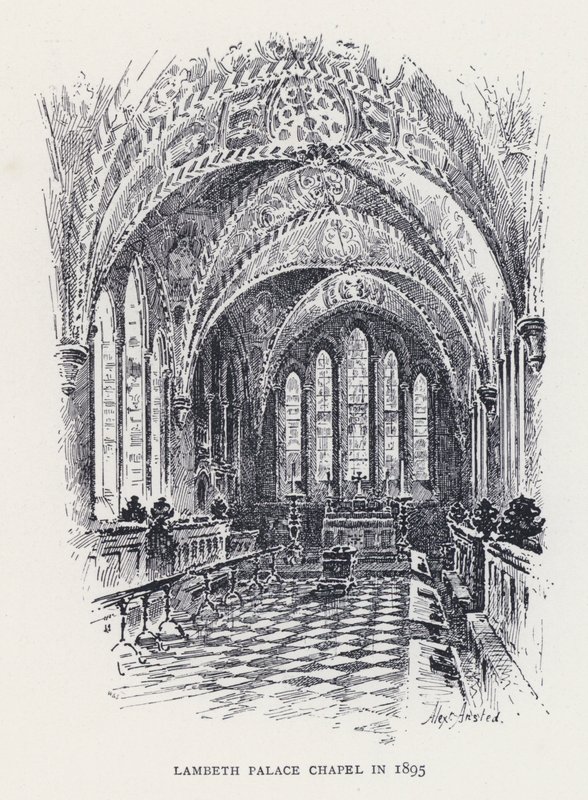 Kaplica pałacowa Lambeth w 1895 r. (rycina) autorstwa William Alexander Ansted