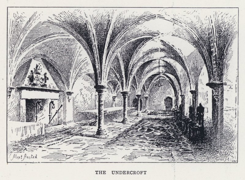 Undercroft (grawerowanie) autorstwa William Alexander Ansted