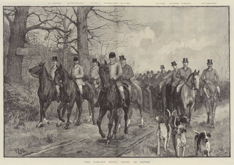 The Oakley Hunt, będzie okładka autorstwa William Barnes Wollen