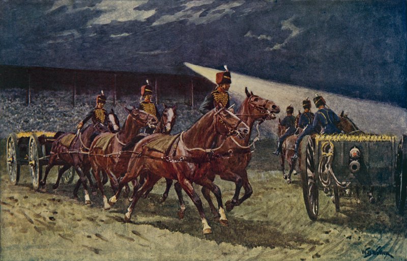 Royal Horse артиллерийн машин хайсан шивээсний поли руу явж байна autorstwa William Barnes Wollen