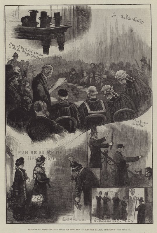 Wybory Reprezentantów Szkocji w Pałacu Holyrood, Edynburg autorstwa William Bazett Murray