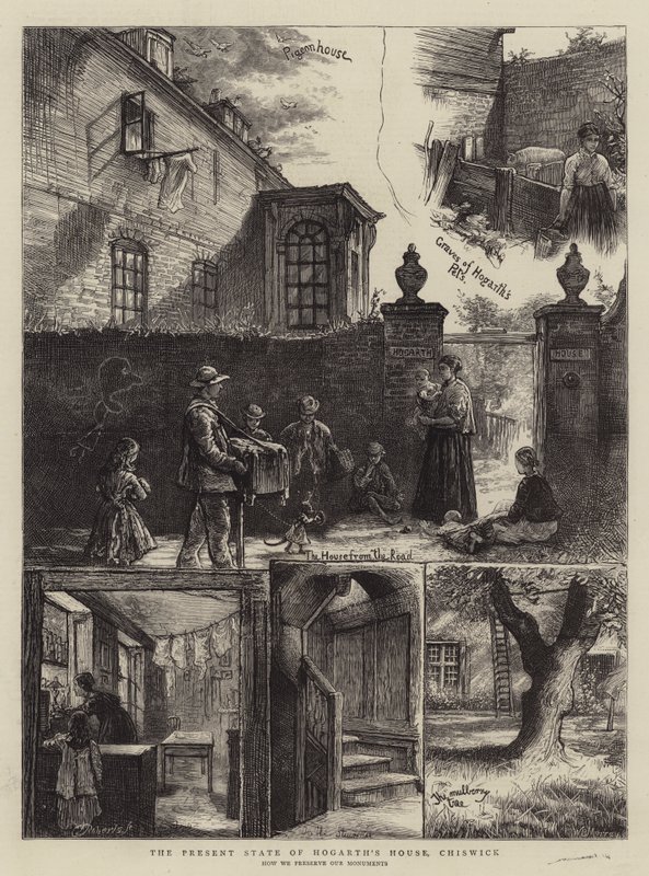 Obecny stan domu Hogartha, Chiswick autorstwa William Bazett Murray
